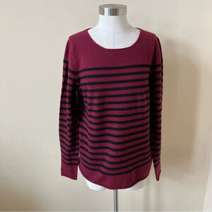 Kier + J cashmere stripe Cashmere Pullover sweater 17778